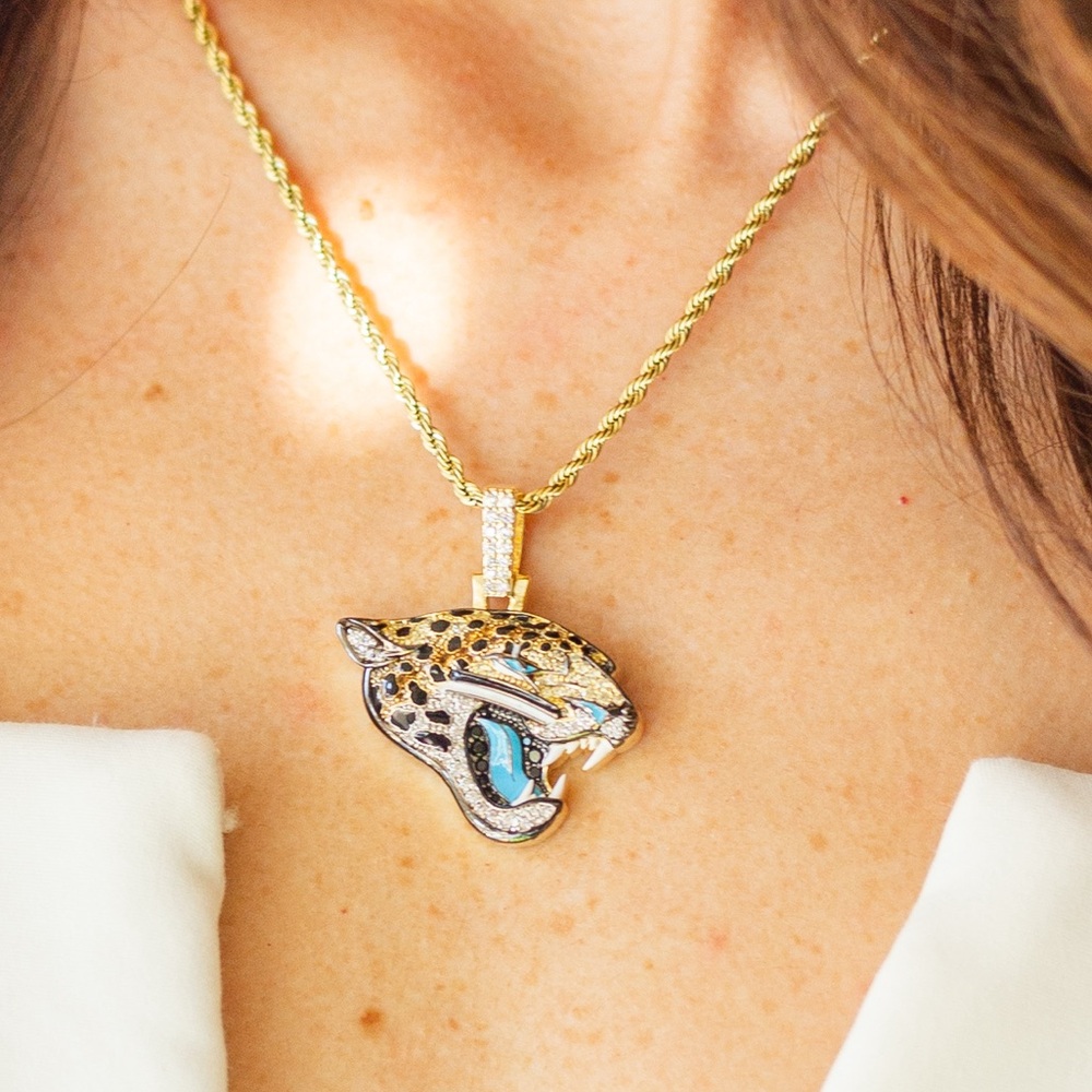 Jacksonville Jaguars CZ Pendant (chain not included)